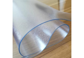 Клеёнка прозрачная силиконовая Рифленая 0.8мм (0.8мх20м) Декорель